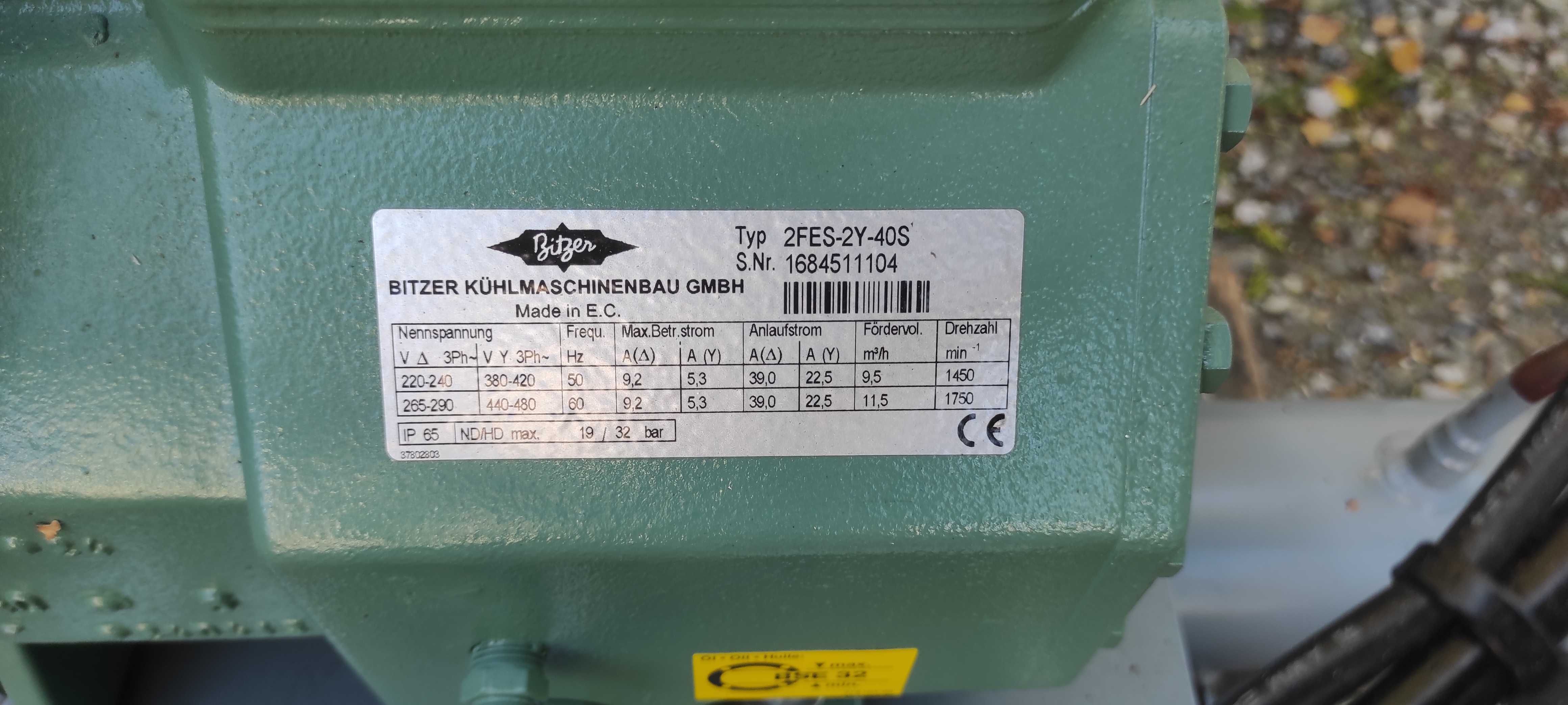 Sprężarki firmy Bitzer 2FES-2Y-40S 9,5 m3/h  6,2kW(-5/+40)*C