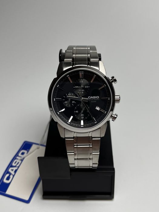 Casio mtp-e510d, чоловічий годинник касіо, касіо хронограф, casio mtp