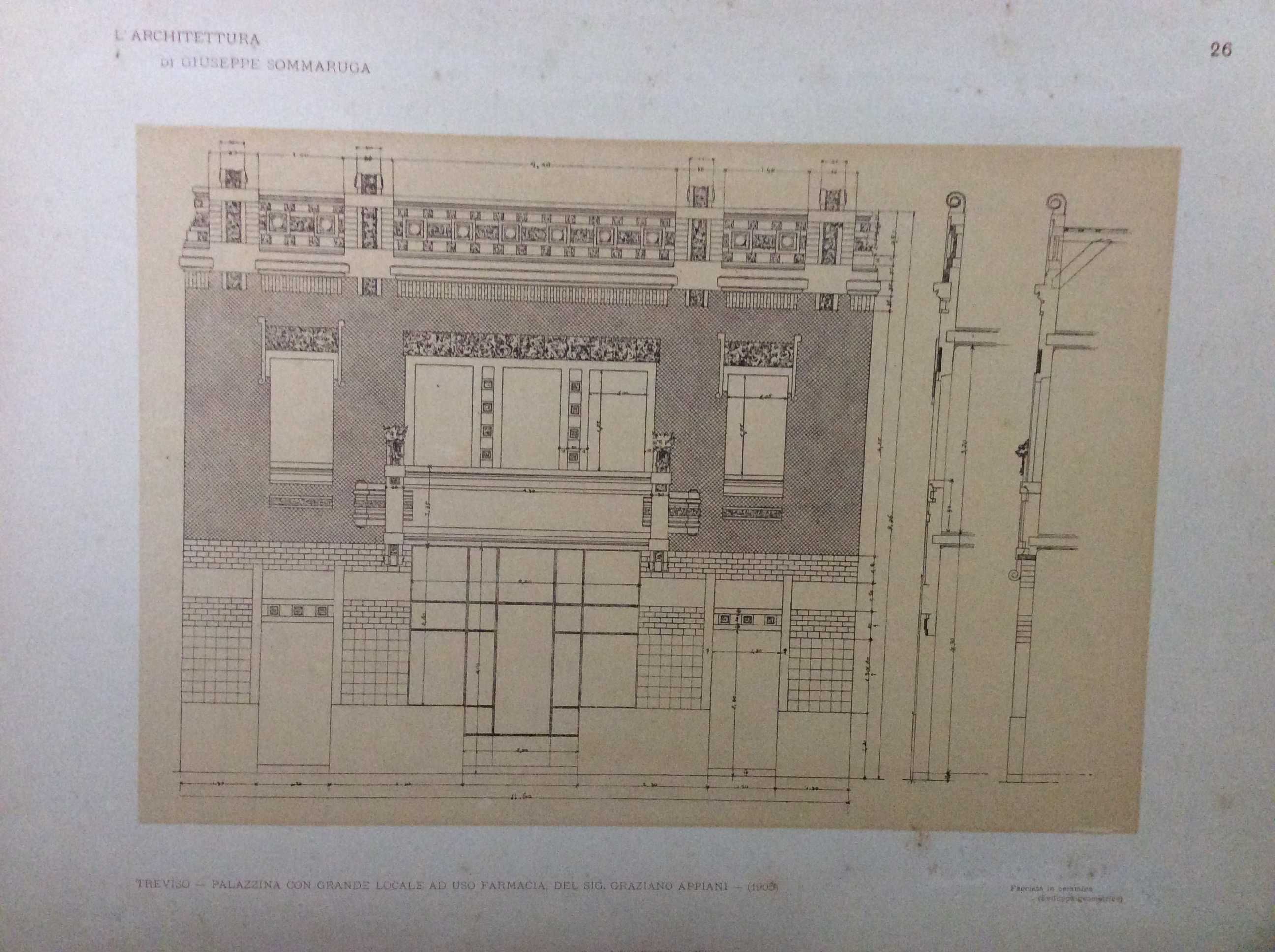 L'architettura di Giuseppe Sommaruga. Raro.