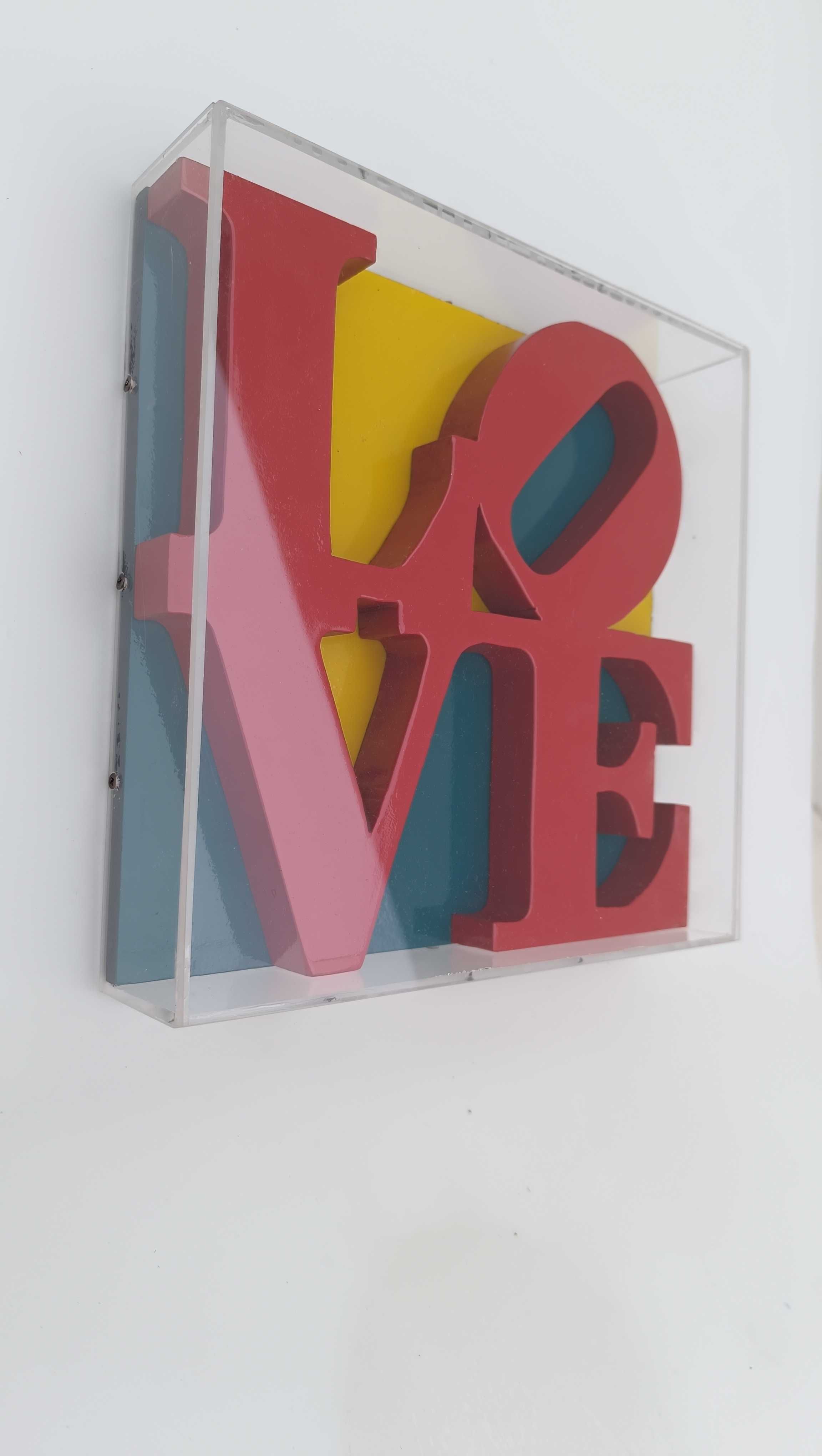 Quadro escultura arte contemporânea LOVE