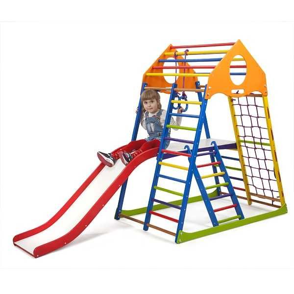 Дитячий спортивний комплекс KindWood Color Plus 2 з бука