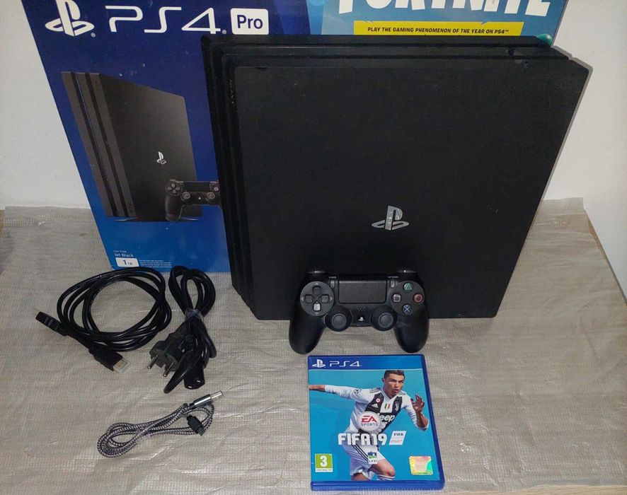 Ps4 Pro 4k de 1 TB Com Sof 12,02 C/Caixa + 1 Comando Original
