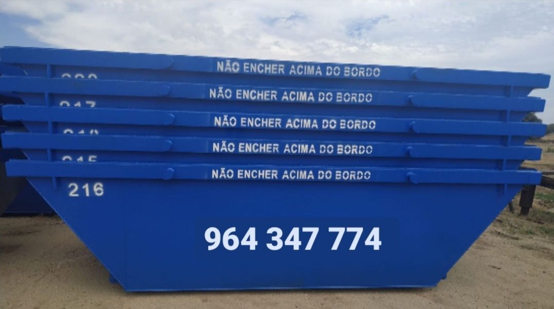 CARRINHAS e CONTENTORES p/ recolha de todo o tipo de resíduos de obras