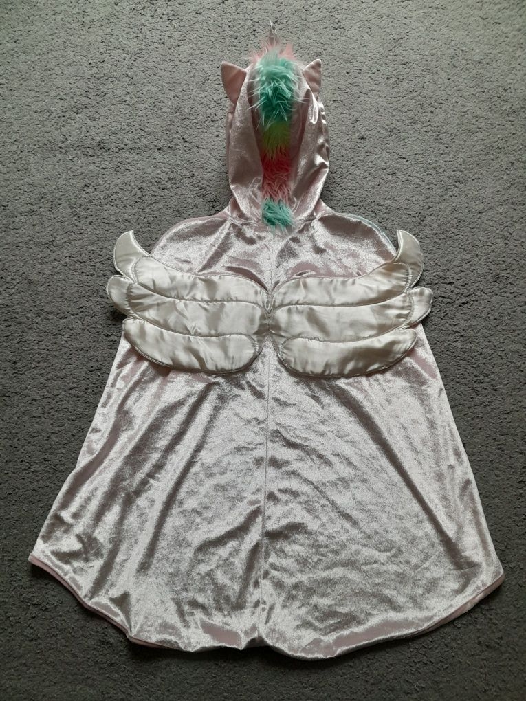 Jednorożec peleryna 122-140 cm strój przebranie kostium