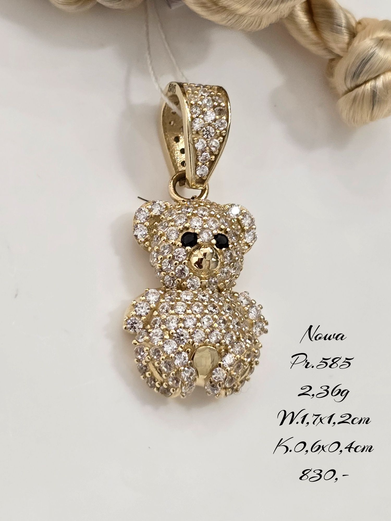Złota zawieszka/ MIŚ/ pr.585/ NOWY