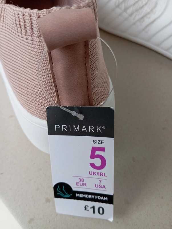 Nowe tenisówki buty Primark, Memory Foam, rozmiar 38