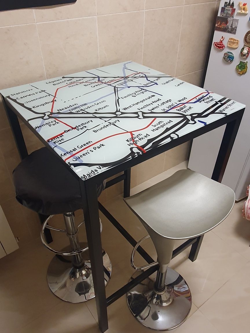 Mesa alta de cozinha