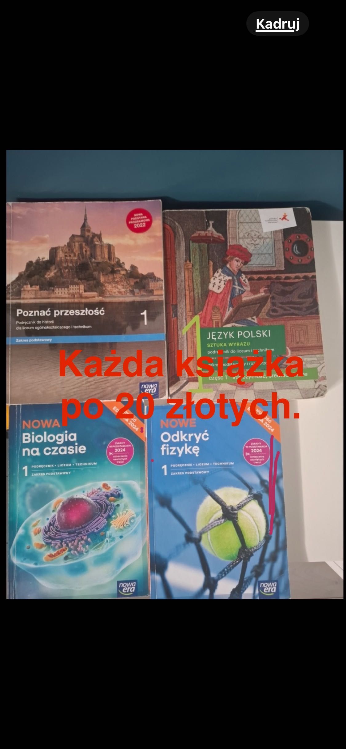 Książki do 1 klasy szkoły średniej.