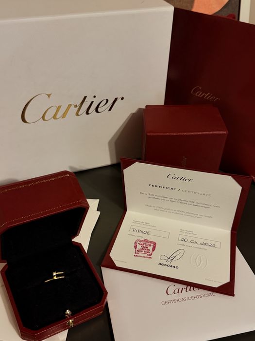 Sprzedam oryginalny pierścionek Cartier Juste Un Clou.