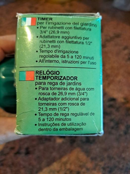 Relógio temporizador manual para rega automática - Novo