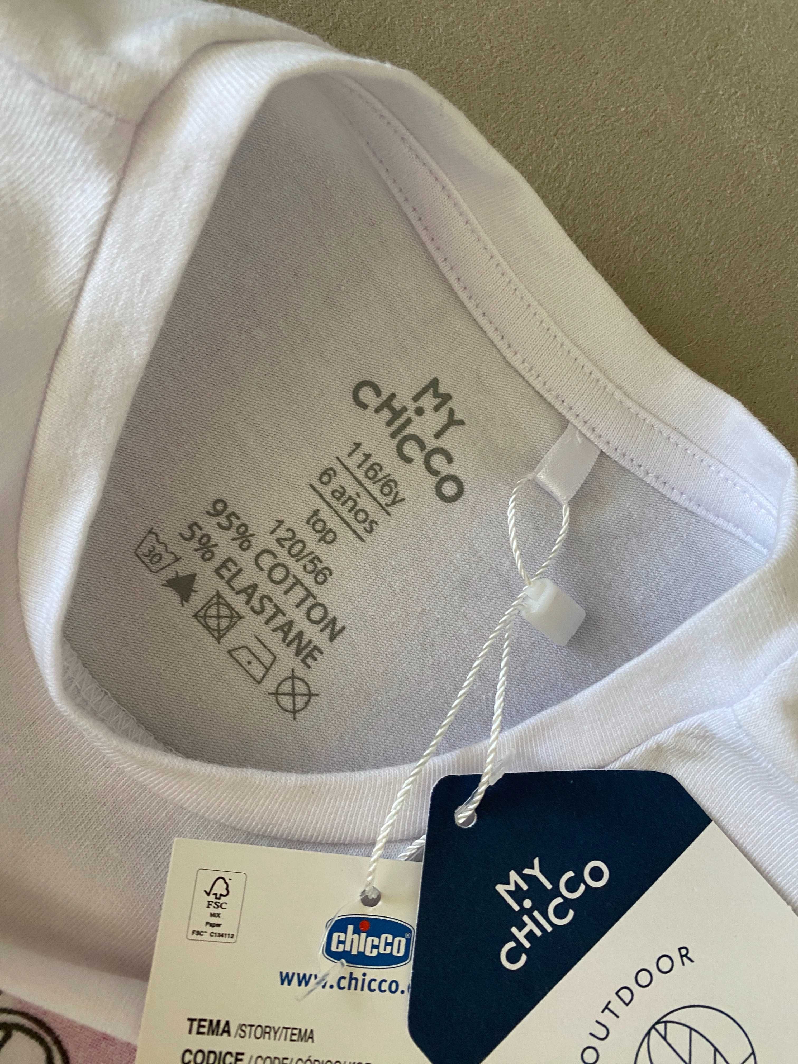 НОВИЙ Костюм для дівчинки Футболка і Шорти Chicco