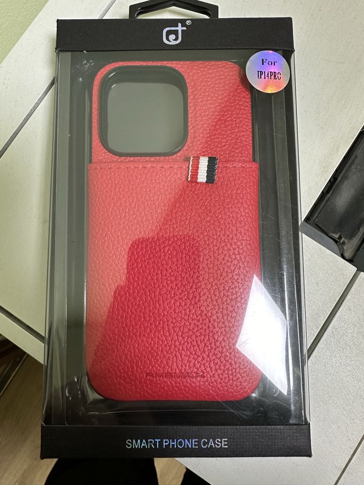 Чохол Leather Pocket iPhone 14 Pro Red