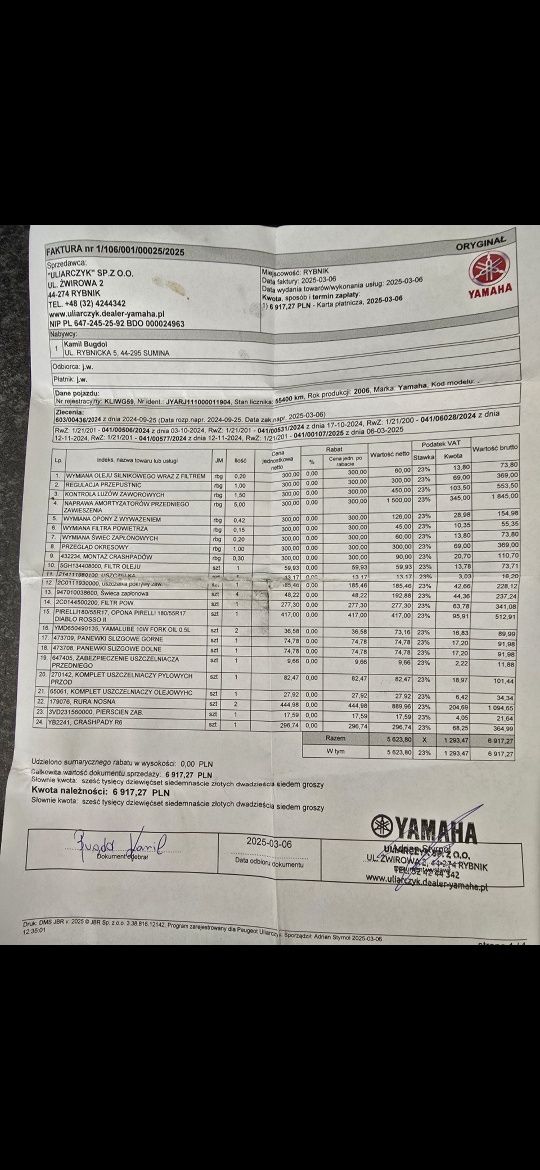 Yamaha r6 2006r rj11 a2  Doinwestowana