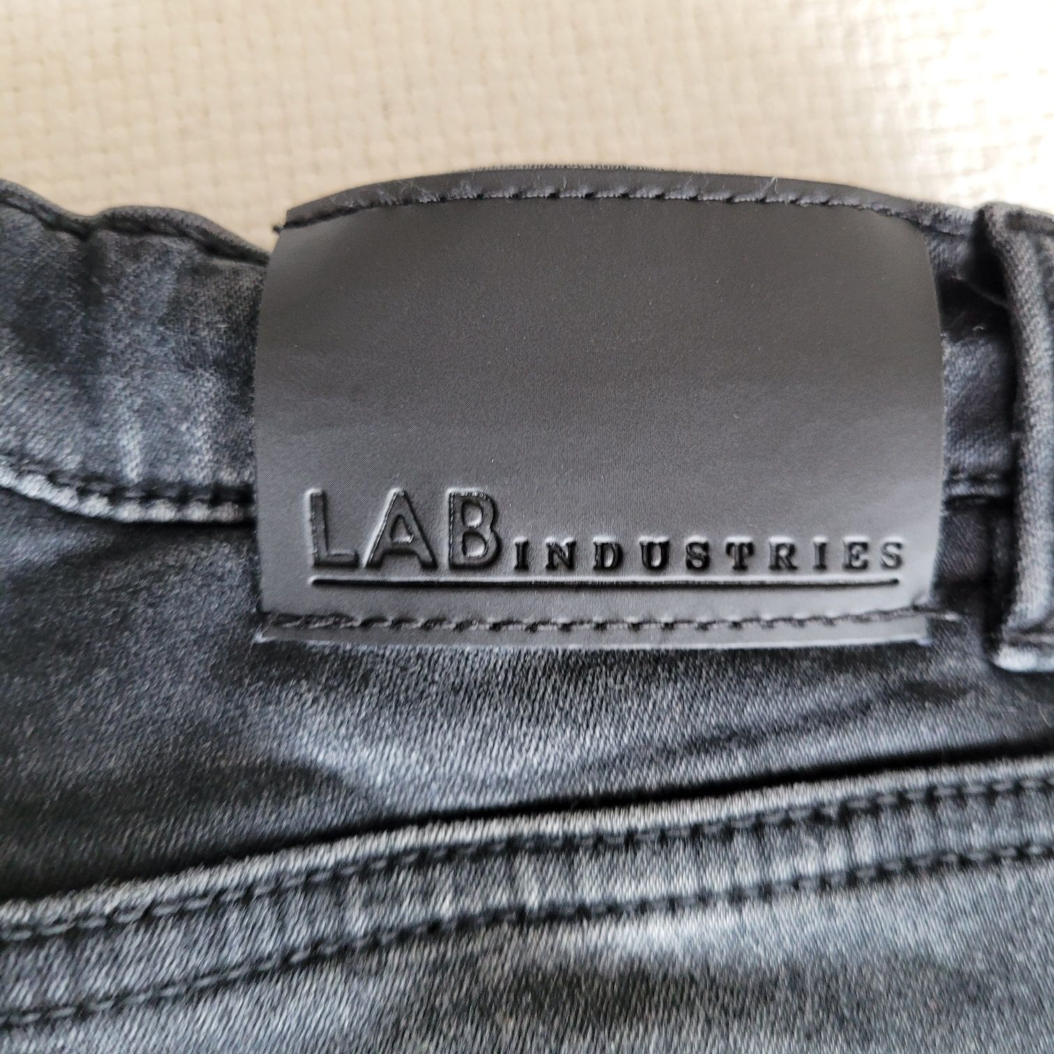 Spodnie jeans skinny lab industries kappahl 98 czarne szare