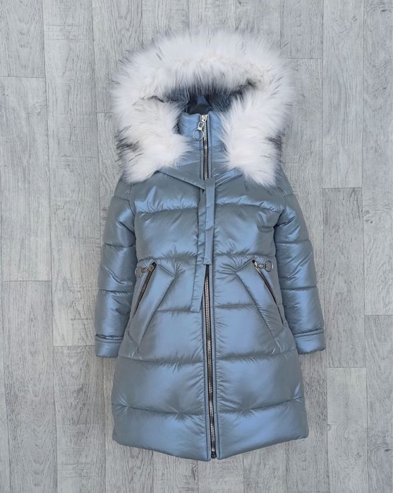 Зимова куртка пуховик для дівчинки 128 см