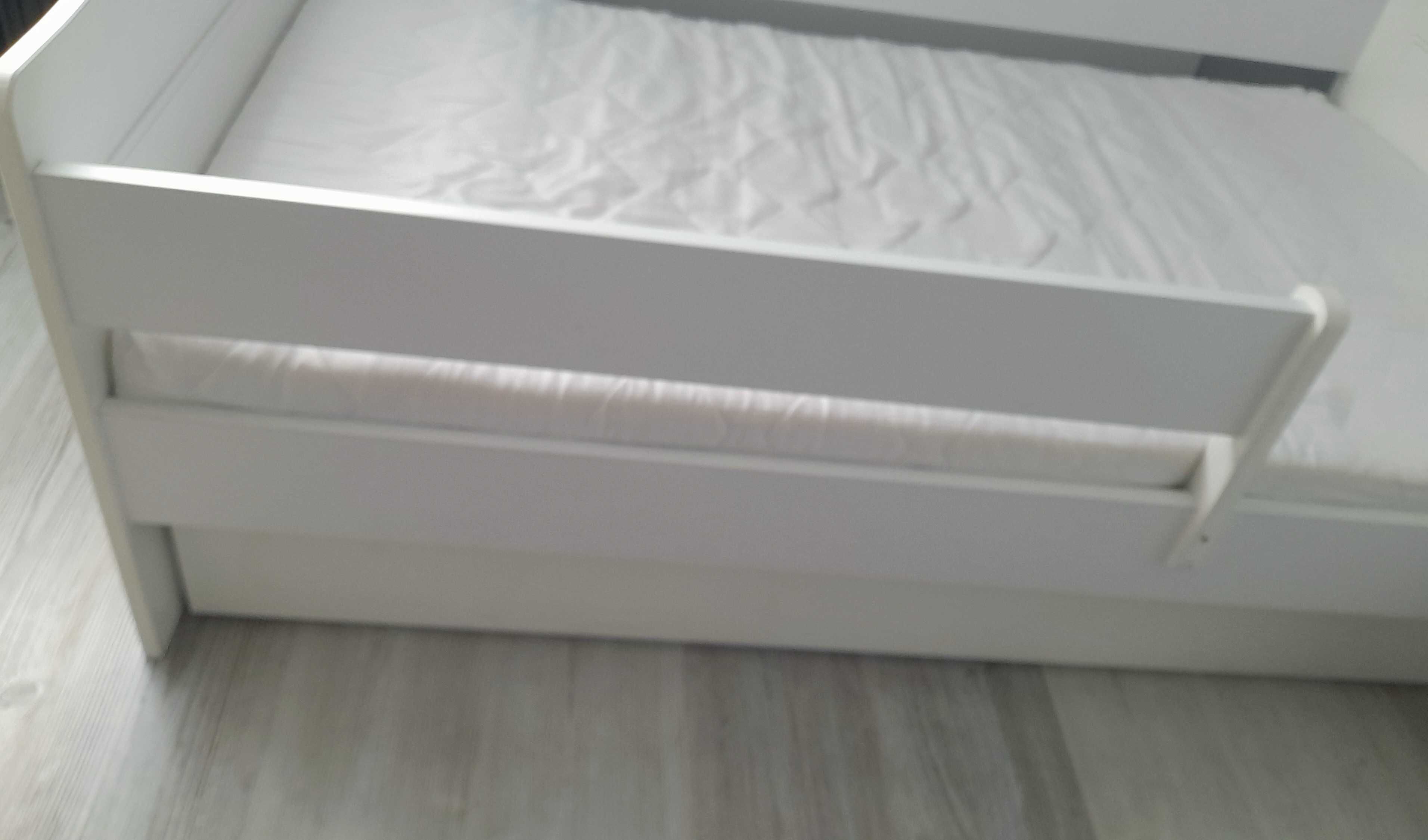 Śliczne łóżko dziecięce barierka szuflada materac medyczny FDM 80x140