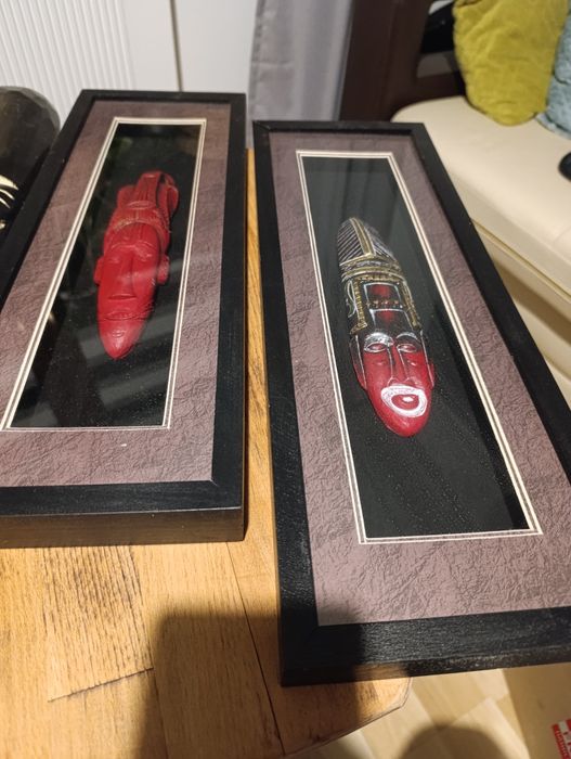 Obrazy + maski styl afrykański cena za 4 szt.