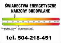 Świadectwa energetyczne / kierownik budowy