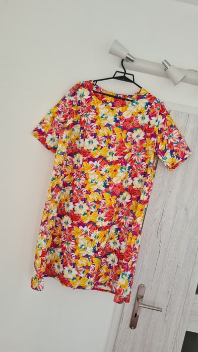 Cudna letnia sukienka na lato komunia chrzest chrzciny duży rozmiar