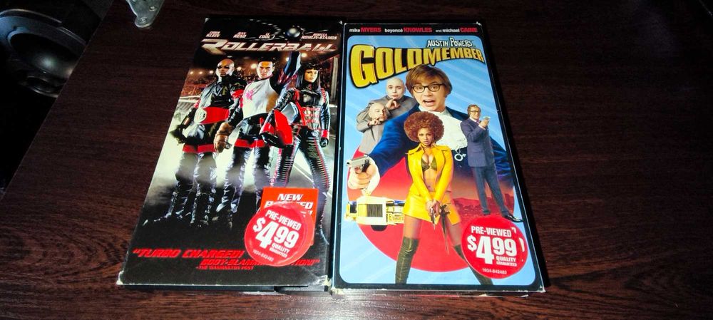 Ліцензійні відеокасети"ROLLERBALL"&"GOLD MEMBER"(лот,США,2002) 888грн