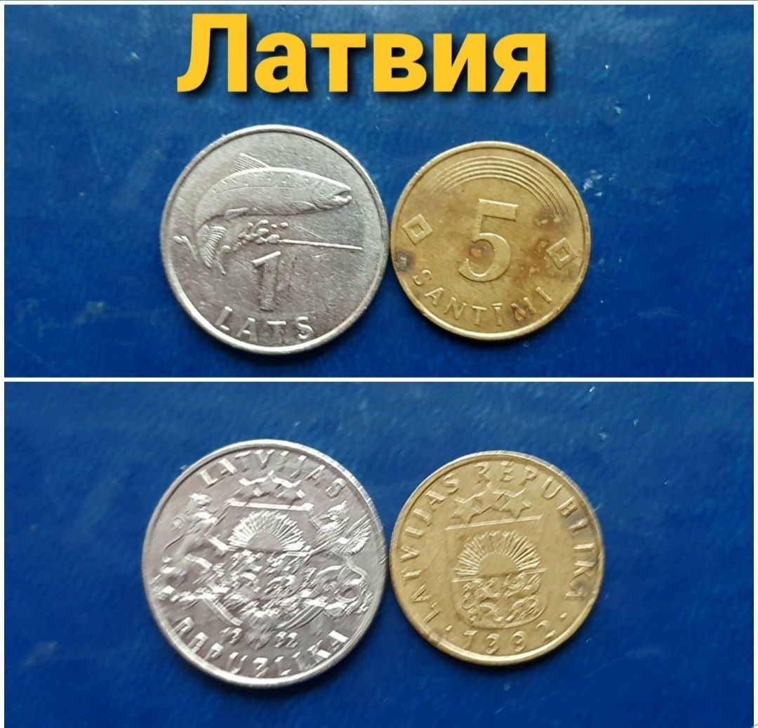 Продаютя монеты Великобритании, Чехии, Сингапур, Латвии, Перу
