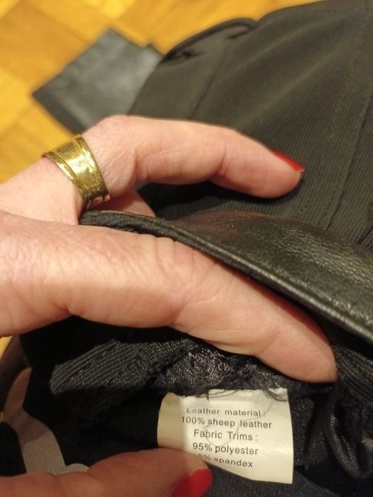 Spodnie skora naturalna owcza