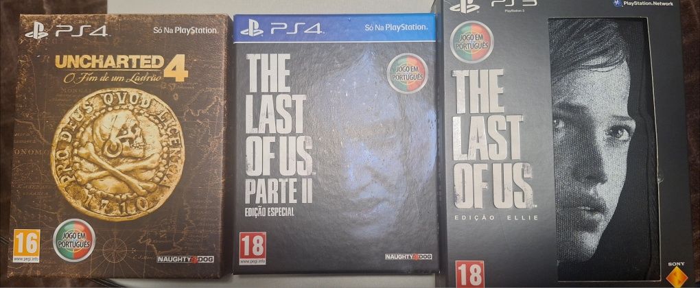 Vendo jogo The last of us Ellie Edition, o 2  e uncharted 4