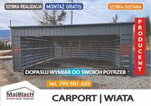 CARPORT | ALTANA na pojazd | Garaże Blaszane-Garaż Blaszany- Maj-Blach