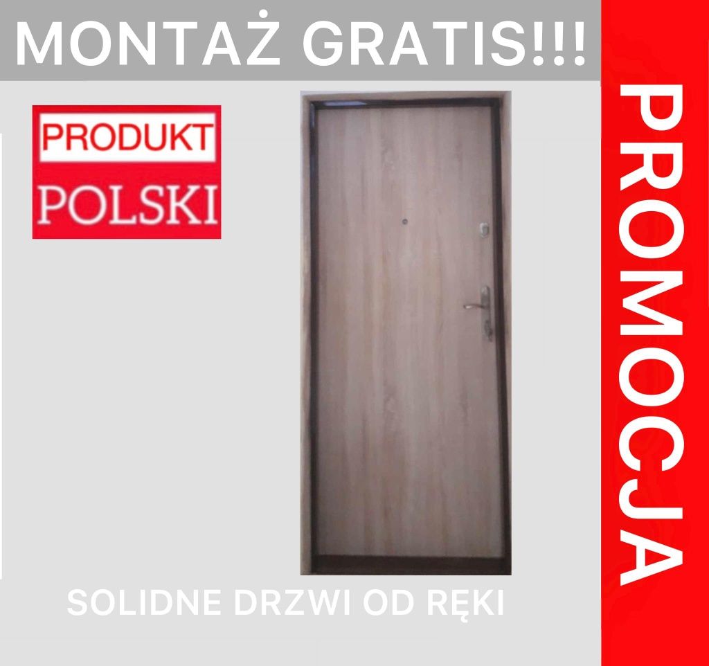 Drzwi zewnętrzne z montażem do bloku