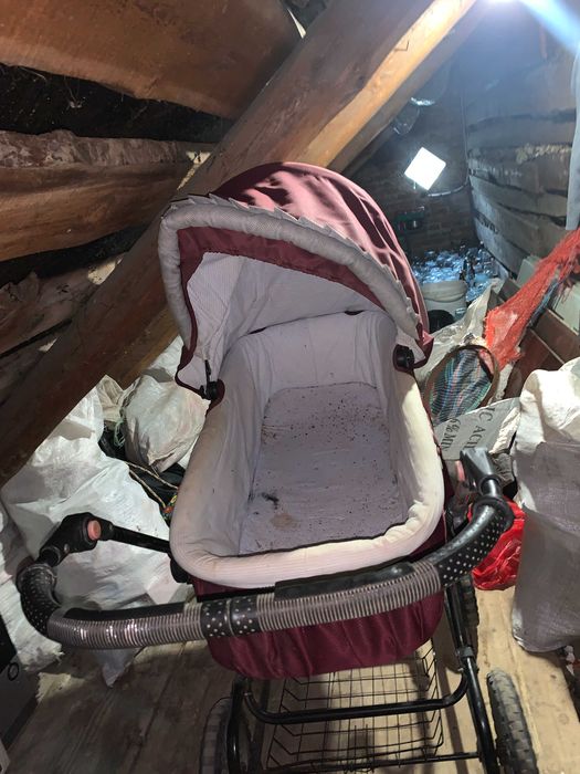 Коляска + гойдалка дитяча (металева, складана)