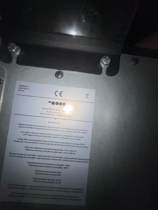 Salamandra de aquecimento a pellets ..