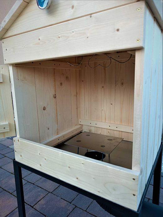 Wędzarnia ogrodowa, domowa, drewniana, wędzarnik, wędzok - zestaw