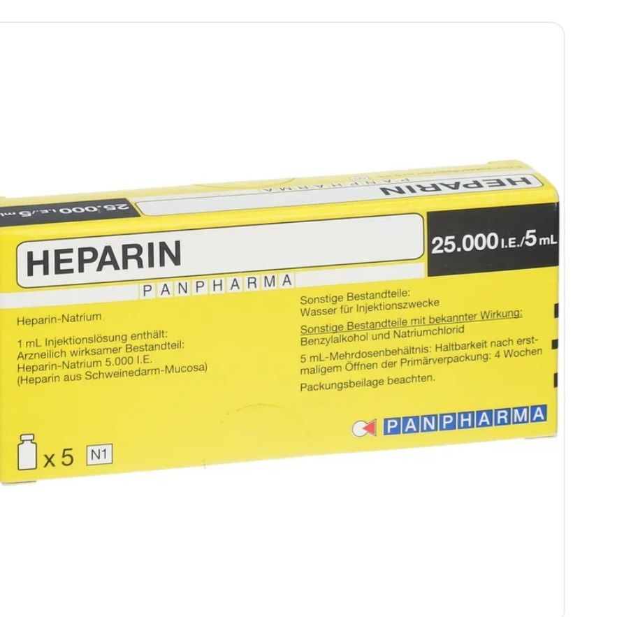 Heparin Panрharma 25.000 i.e/5 ml Гепарин панфарма Германия