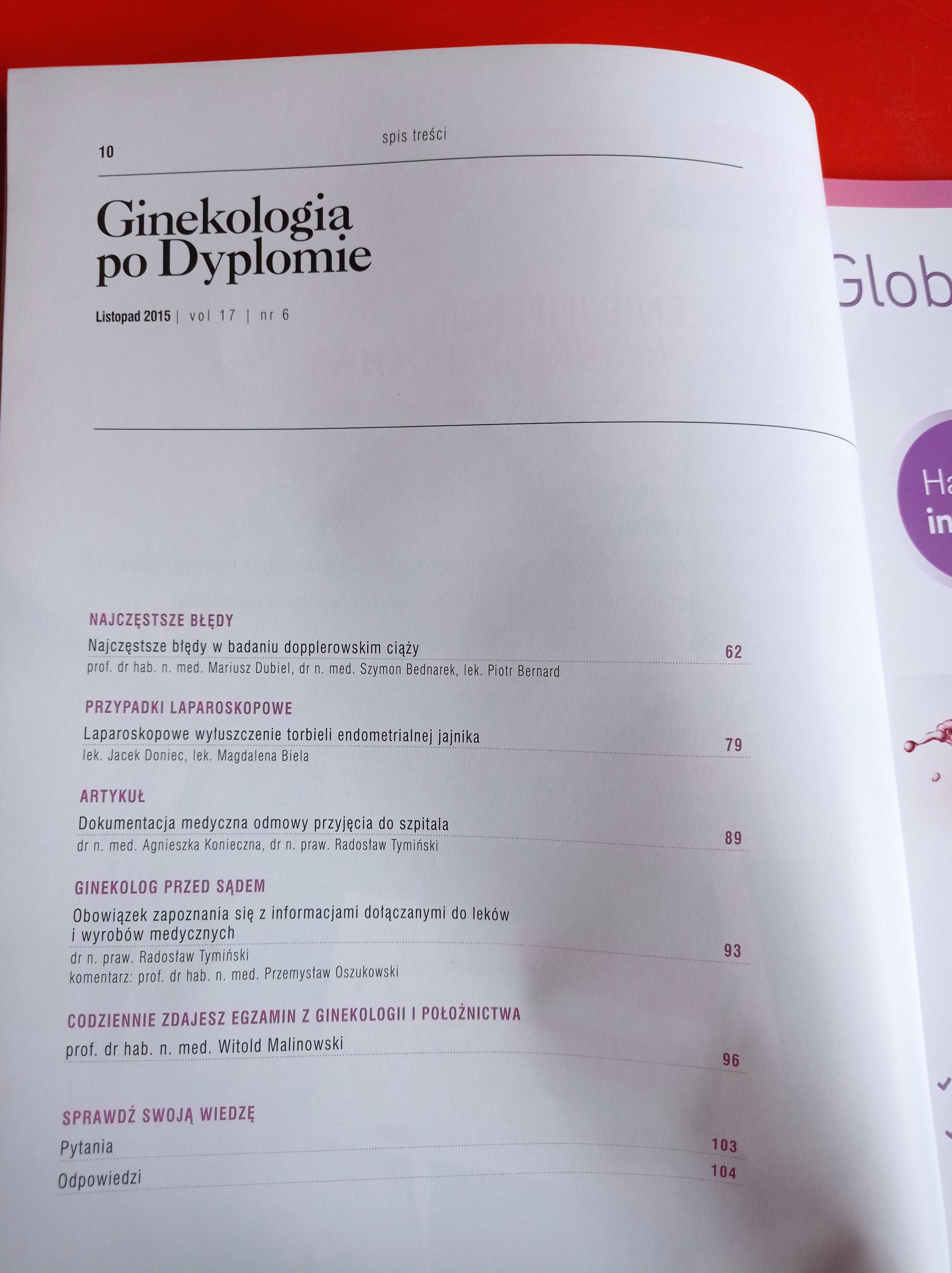 Ginekologia po dyplomie, nr 6, tom 17, listopad 2015