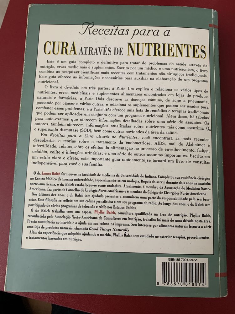 Receitas para a cura através de nutrientes