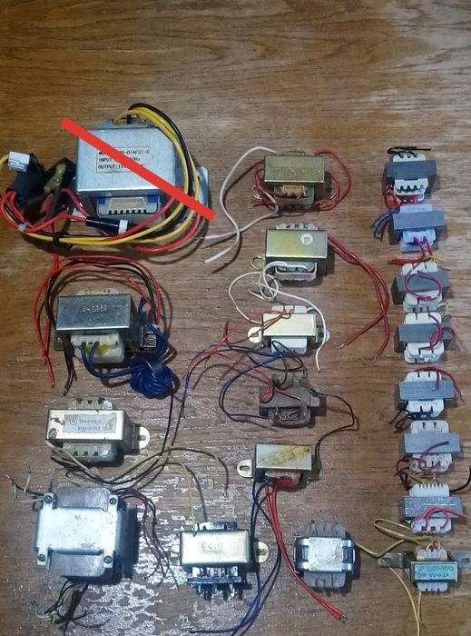 Різні трансформатори 20шт.,б/в.