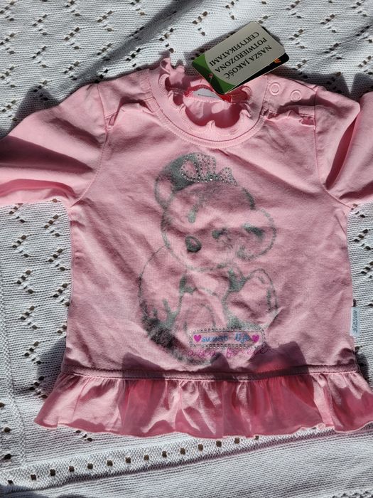 NOWA różowa bluzeczka Magrof r. 68 z metką