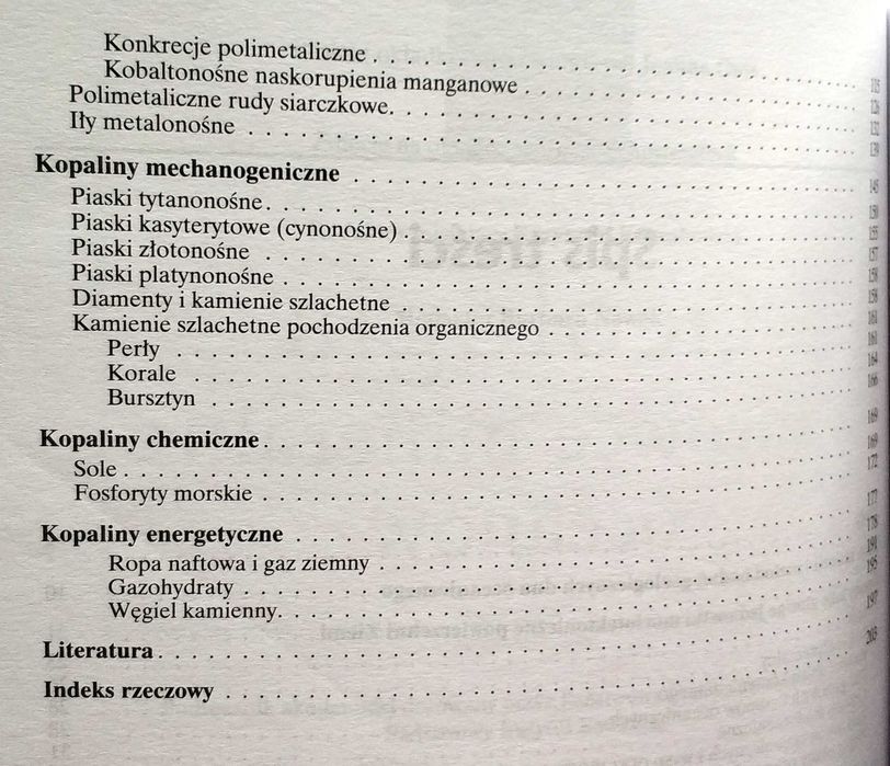 Geologia i surowce mineralne oceanów, Mizerski, Szamałek, NOWA!