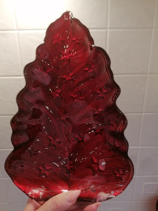 Talerzyk choinka, miseczka, świecznik, podstawka, czerwone