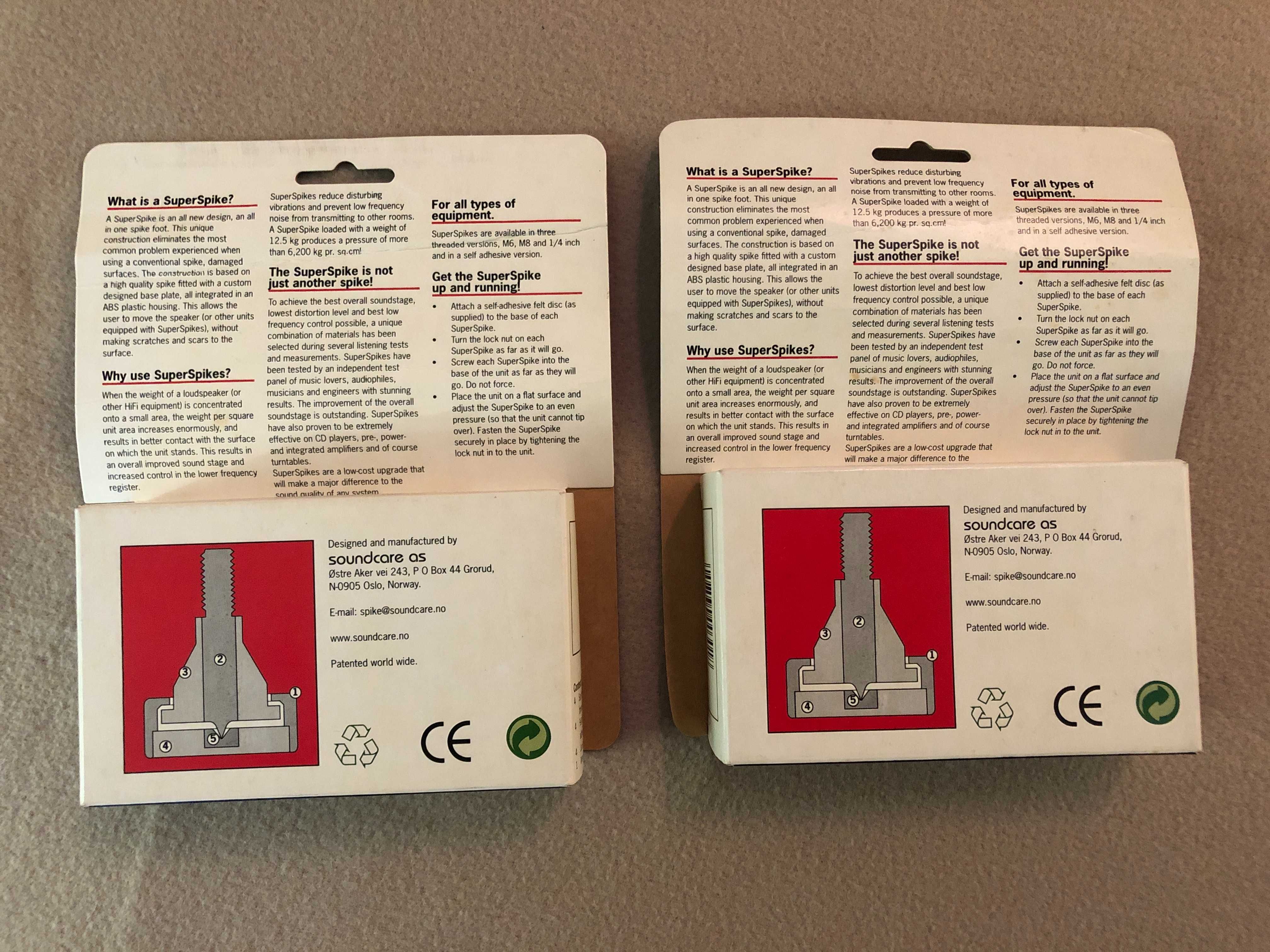 Novo Soundcare Superspikes for Supersound - Pés para Aparelhagem HiFi