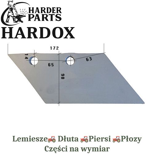 Lemiesz przedpłużka Goizin HARDOX części do pługa 2X lepsze niż Borowe