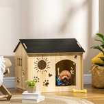 Casa de madeira para cães com desenhos