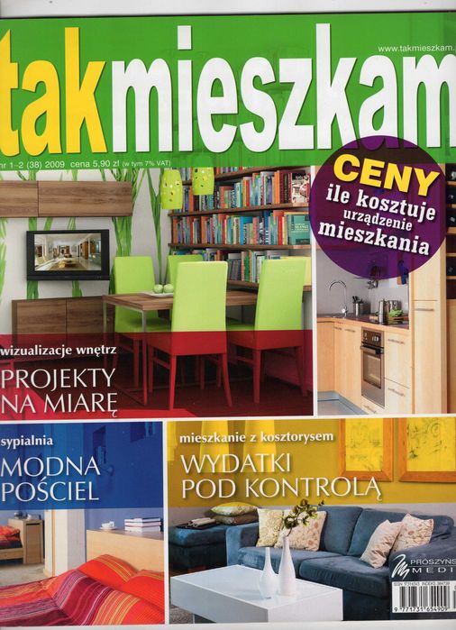 Tak Mieszkam 1,2(38) 2009 Projekty na miarę, Modna pościel