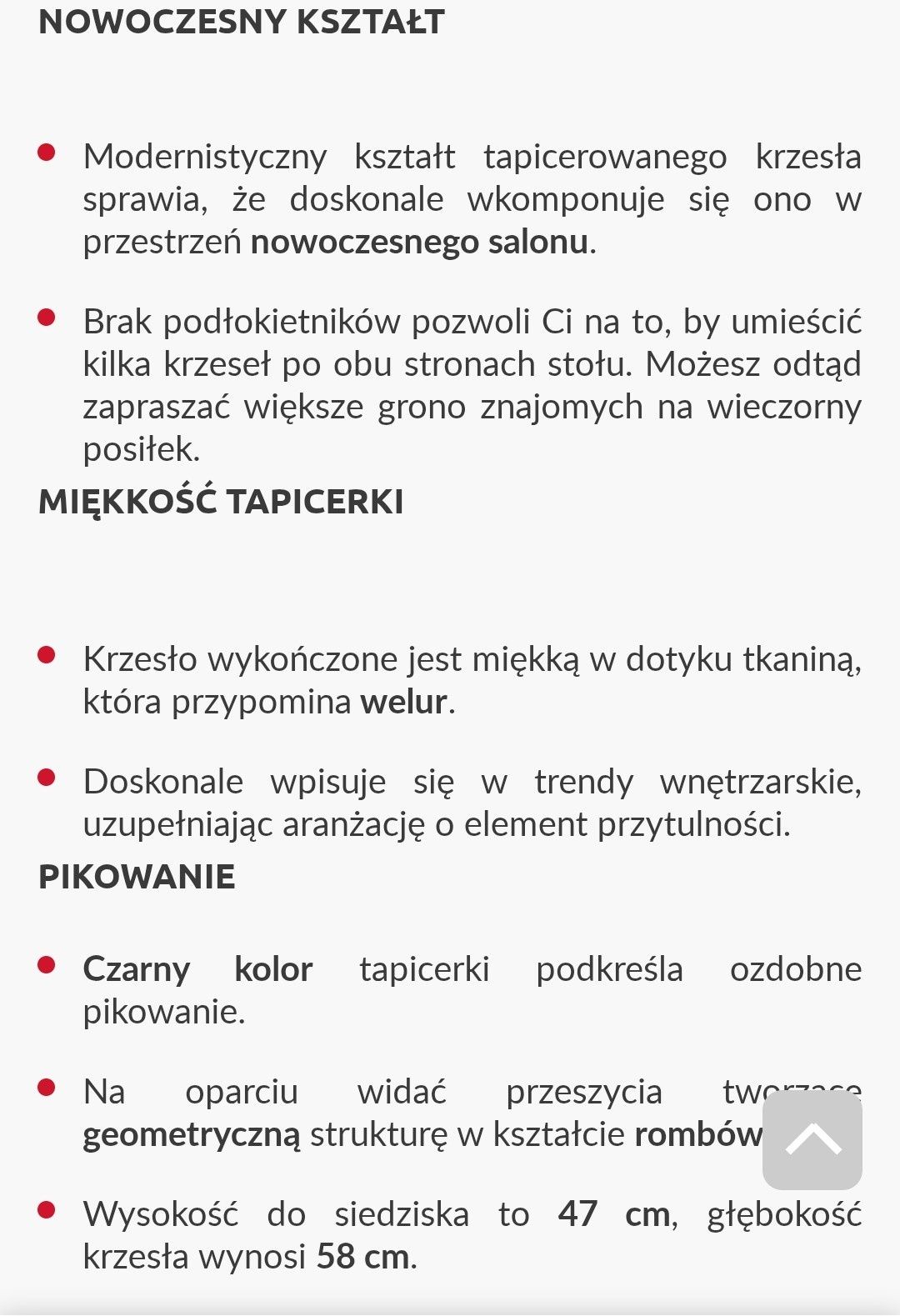 Krzesła tapicerowane