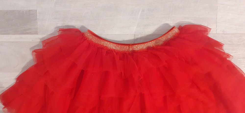 SPÓDNICZKA Dla Dziewczynki Czerwona Rozmiar 122