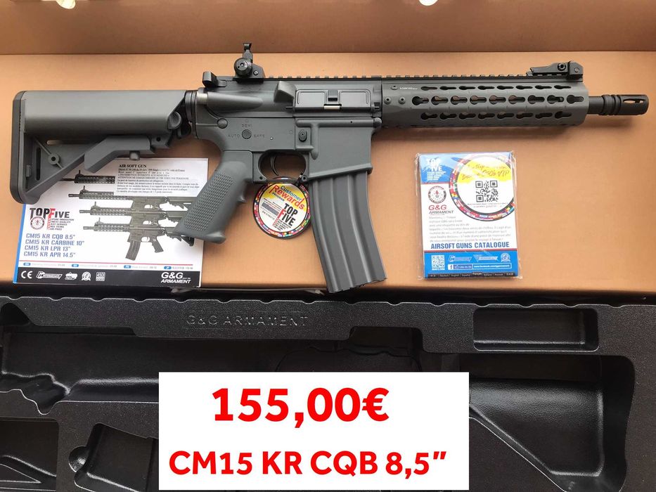 Fuzil Eléctrico Airsoft M4 GC16 RAIDER S G&G + Armalite M15a2 PROMO