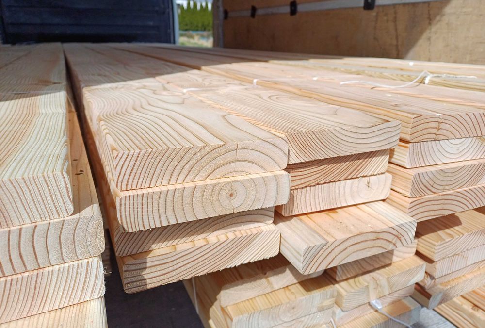 Deska tarasowa podłogowa elewacyjna półbal podbitka boazeria szalówka