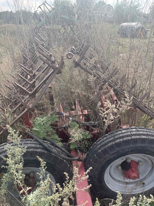 Борона гідравлічна БГ-14, ТЕХНОПОЛЬ, зчіпка зубових борін, 2016 р.в.