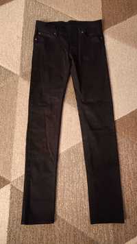 Męskie spodnie czarne jeansy 31/34 bawełna elastan