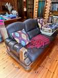 Sofas antigos em pele genuina